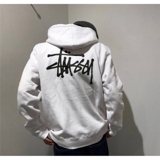 Áo hoodie zip Stussy basic
