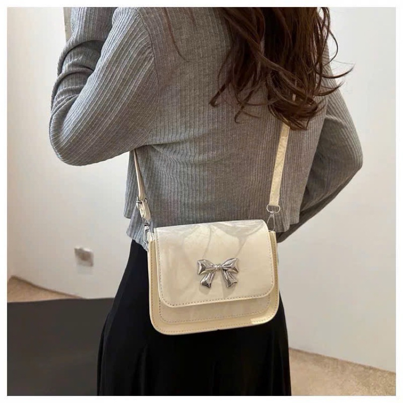 Túi Xách Nữ Dáng Bầu Da Nhung Vân Loang Mác Nơ Basic _TDC292 | BigBuy360 - bigbuy360.vn