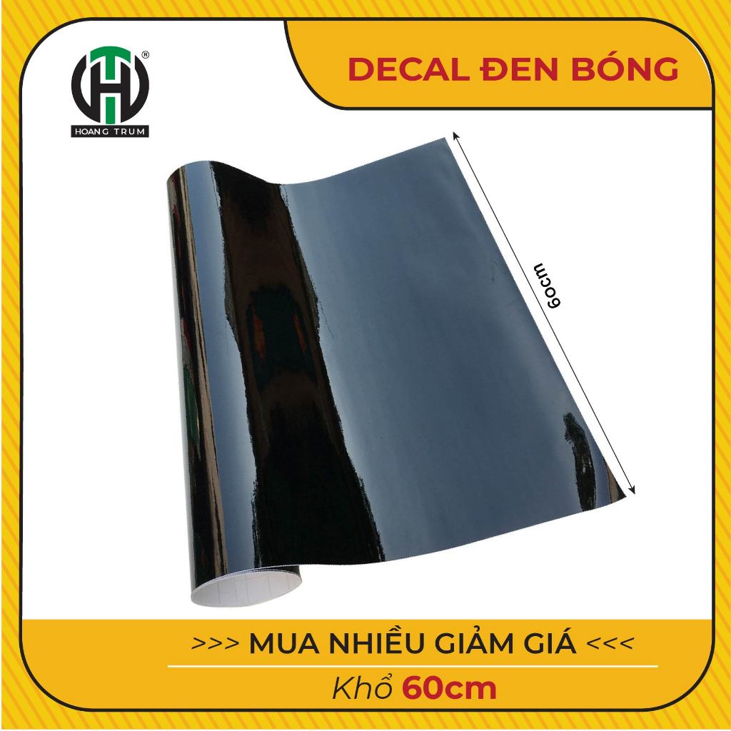 Decal Đen Bóng chuyên dùng dán xe máy, hồ cá cảnh, dán kính, trang trí siêu dính