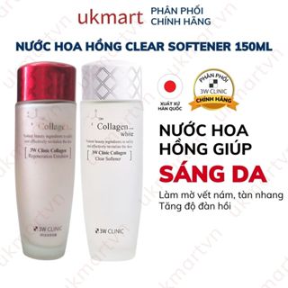 Nước hoa hồng dưỡng da săn chắc chống lão hóa tinh chất Collagen 3W CLINIC Hàn Quốc 150ml