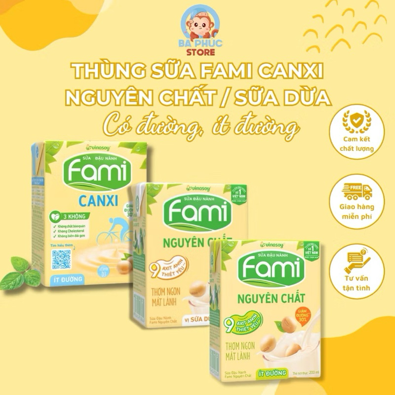 Thùng 36 hộp sữa đậu nành Fami Canxi