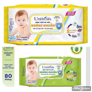 Khăn ướt 80 tờ Unifresh Không mùi