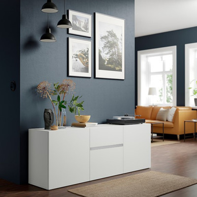 ATLANTA, Tủ lưu trữ 3 ngăn 2 hộc kéo STO_001, 180x42x65cm, tủ gỗ Scandi Home
