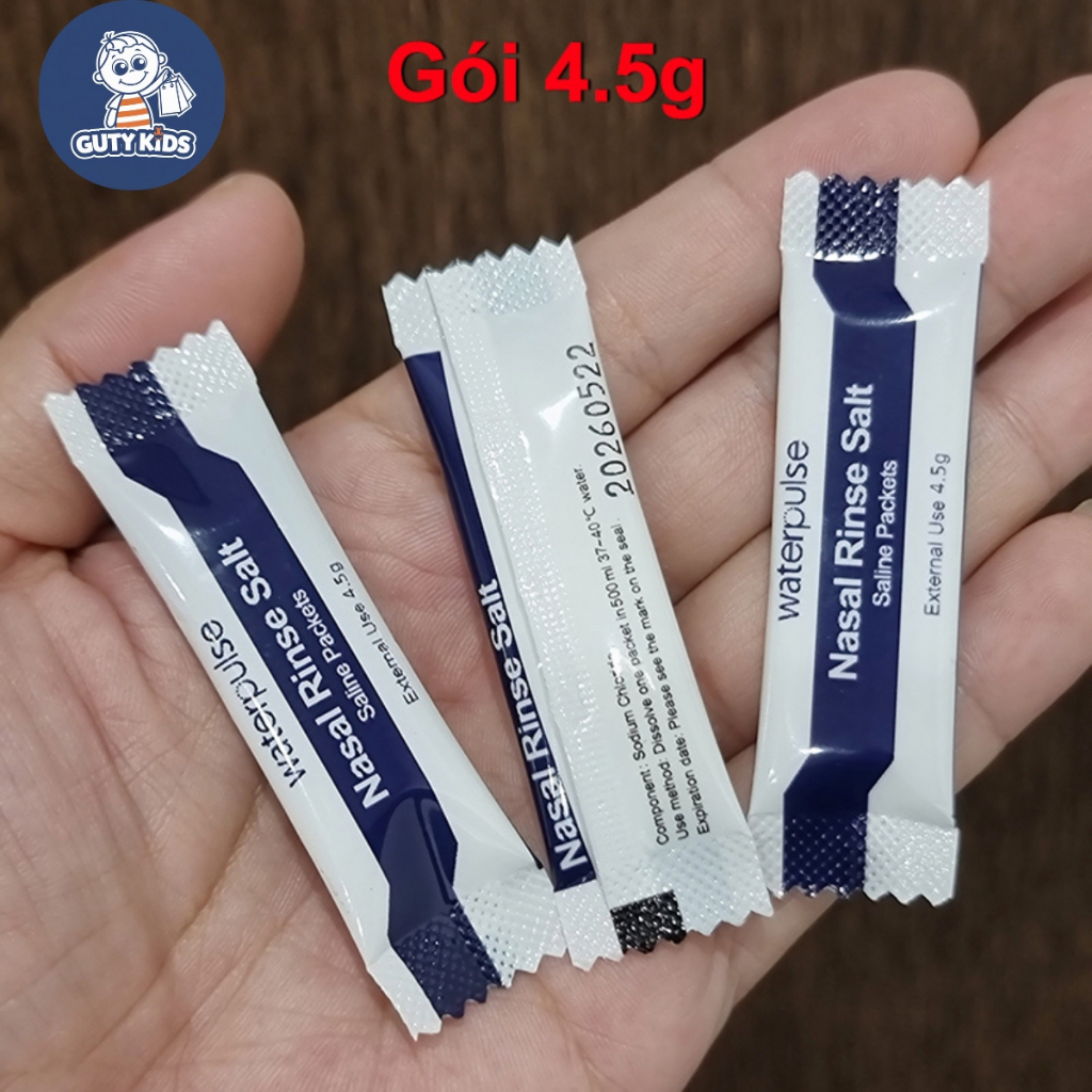 Muối rửa mũi, muối rửa mũi xoang Guty Kids làm sạch nghẹt mũi, viêm mũi dị ứng, viêm xoang chính hãng