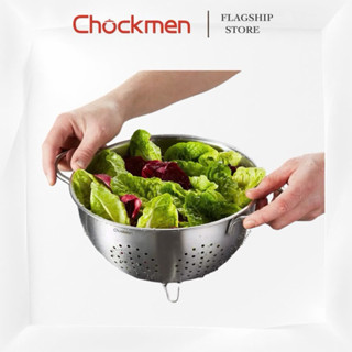 Rổ Có Quai CHOCKMEN Inox Dày Dặn Rổ Đựng Hoa Củ Quả Rổ Rửa Rau Có Tay Cầm Lôc Ráo Nước