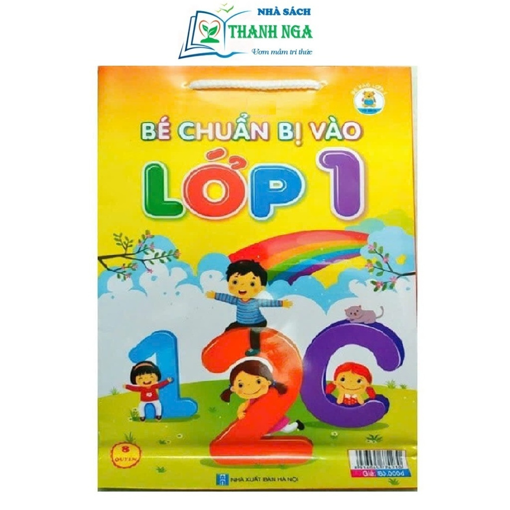 Sách - Bé Chuẩn Bị Vào Lớp 1 TUẤN VIỆT (Túi bìa vàng 8 Quyển) - Tủ Sách Bé Vào Lớp 1