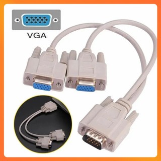 Cáp Chia 1 Ra 2 Cổng VGA – Chuyển Từ 1 Máy Tính Ra 2 Màn Hình – Dây VGA Loại Tốt – Tín Hiệu Ổn Định