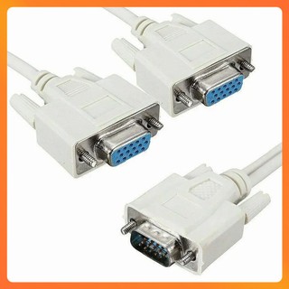 Cáp Chia 1 Ra 2 Cổng VGA – Chuyển Từ 1 Máy Tính Ra 2 Màn Hình – Dây VGA Loại Tốt – Tín Hiệu Ổn Định