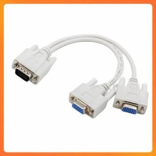Cáp Chia 1 Ra 2 Cổng VGA – Chuyển Từ 1 Máy Tính Ra 2 Màn Hình – Dây VGA Loại Tốt – Tín Hiệu Ổn Định
