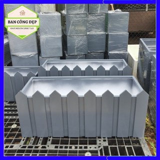  Chậu hàng rào composite; chậu composite hàng rào nhọn trồng cây ban công siêu đẹp siêu bền chịu nắng mưa 