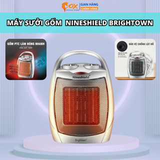 Máy Sưởi Gốm Mini Thông Minh Nineshield Brightown Hiện Đại, Tiết Kiệm Điện, Quạt Sưởi Ấm Phòng Ngủ
