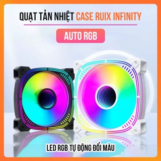  Quạt Tản Nhiệt RGB INFINITY Black White 120mm – Fan Case Máy Tín Đèn LED Đẹp – Làm Mát Máy Tính 