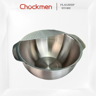 Rổ Chậu CHOCKMEN Inox Dày Dặn Có Lỗ Thoát Rổ Chậu Đựng Rửa Hoa Quả Vo Gạo Rửa Rau Đa Năng Nhà Bếp 