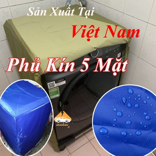 Bạt Phủ Máy Giặt Siêu Bền Cửa Trước Cửa Ngang Vải Dù Siêu Bền Màu Xanh Bộ Đội Chống Mưa Nắng Nóng Từ 7kg đến 15kg