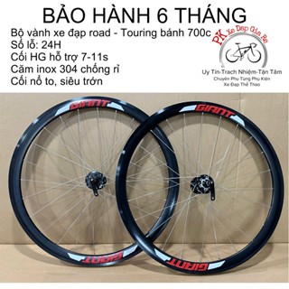  Vành bộ xe đạp đua bánh 700c cao 4cm sử dụng líp thả phanh đĩa Vành xe đạp 700c đan sẵn moayo cối nổ to siêu trớn 