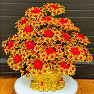 Cây hoa kim tiền tài lộc thỏi vàng 14-16-20 nhánh hoa phong thuỷ phát tài S0338