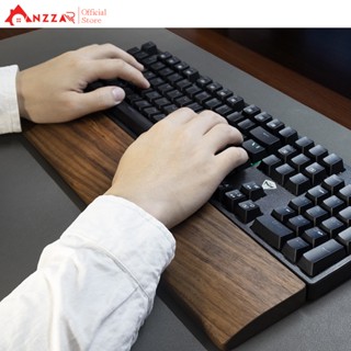 Kê tay bàn phím gỗ óc chó nguyên khối nhập khẩu cao cấp, Kê lót tay bàn phím  cho bàn phím cơ Anzzar-KT01