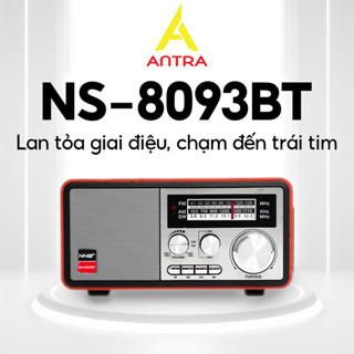 Đài Radio NS-8093BT Chất Liệu Gỗ, Bắt Sóng Khoẻ, Điều Khiển Từ Xa, Bluetooth, USB bắt Sóng FM, AM,SW