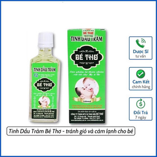  Tinh Dầu Tràm Bé Thơ 50ml - Tinh Dầu Tràm Huế Nguyên Chất Nguyên Liệu Tự Nhiên Cho Bé 