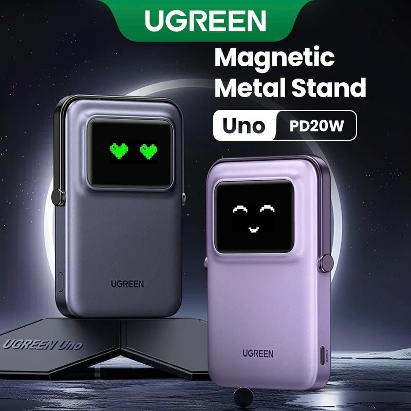 Pin Sạc Dự Phòng UGREEN PB571 Uno Magsaf 5000/10000mAh, sạc nhanh PD/QC 20W/30W
