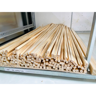 [MS115] Combo 10 thanh gỗ thông dài 120cm x vuông 1cm + bào láng 4 mặt