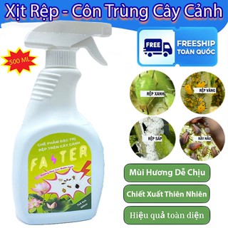 Xịt Rệp Cho Cây Cảnh Thảo Mộc FATER 500ml Mùi Hương Dễ Chịu Xuất Xứ Thảo Mộc - Loại Bỏ Rệp Sáp, Rệp Xanh, Rệp Vàng