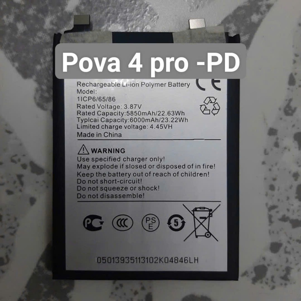 Pin thay thế tecno Pova 4 Pro