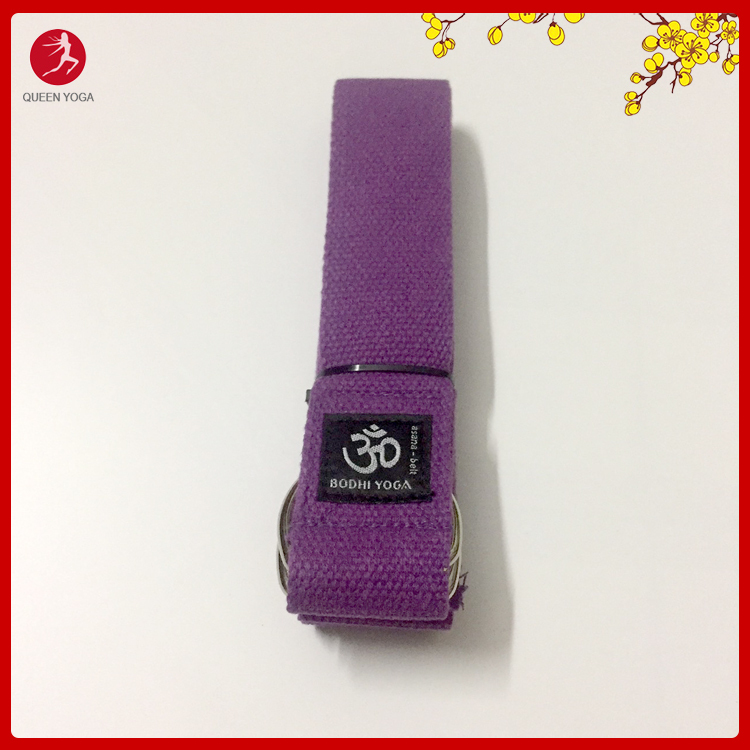 Dây tập Yoga cao cấp BODHI 2,5m x 3,8cm x 3mm 100% Cotton - Yoga Asana Belt D-RING