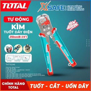 Kìm tuốt dây điện tự động thông minh TOTAL 3 chức năng chính tước, cắt, uốn ép dây điện Phát hiện điện áp không tiếp xúc