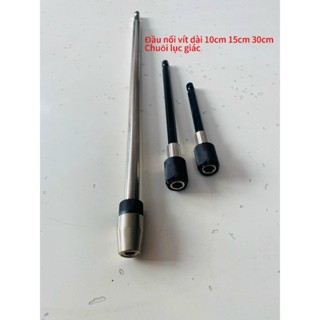  Đầu Nối Bắn Vít Dài  90mm 150mm-300mm - Thanh Nối Dài mũi vít cho Tua Vít máy bắn vít Chuôi lục giác 6.35mm 