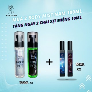body mist lisaperfume chính hãng nam/nữ 30ml-100ml nhiều mùi. lưu hương 4-6h thơm lâu trap-good-bad