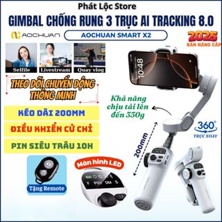 Gimbal chống rung điện thoại OCHUAN Smart X2, Gymbal nâng cấp 2025 hỗ trợ quay chụp chuyên nghiệp