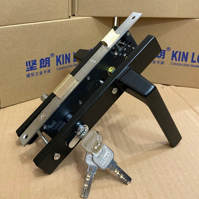 Khoá tay gạt cửa nhôm Kinlong lắp hệ Việt pháp 4500, PMA, hệ 700, hệ 1000, sắt hộp 3x6, sắt hộp 4x8