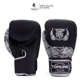 Găng tay Boxing Muay Thai Top King TKBGPW-S Power Snake Gloves - Black/Silver