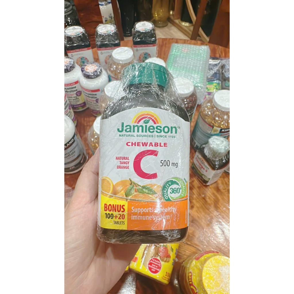 Viên ngậm Vitamin C  Jamieson Chewable 120 viên (canada)
