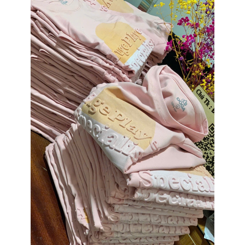 Áo Thun Babytee DOGA có size từ 35kg-70kg chất borip cotton điểm nhấn chữ dập nổi nhiều màu M174 | BigBuy360 - bigbuy360.vn