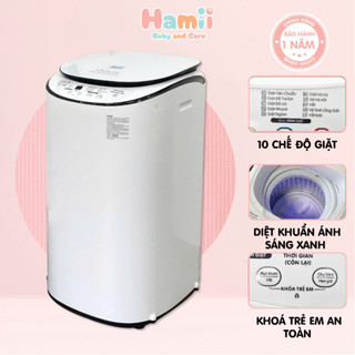 Máy Giặt Mini Doux Eco, 10 Chức Năng, Công Nghệ Diệt Khuẩn Ánh Sáng Xanh, Khóa Trẻ Em An Toàn DX-1338