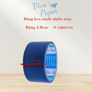 Băng keo simili 2.4cm 3.5cm và 4.8cm băng keo dán gáy tập dán lề đầy đủ các màu