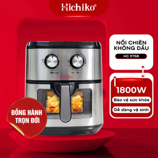 Nồi Chiên Không Dầu Hichiko 10L HC975B, nướng vừa con gà 3kg, công suất 1800W