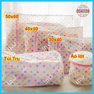 HCM - Túi giặt đồ chấm bi cao cấp dễ thương
