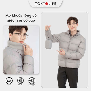   CỔ CAO - KHÔNG MŨ  Áo khoác phao lông vũ NAM siêu nhẹ cổ cao TOKYOLIFE C7FEJ001N  40000203 