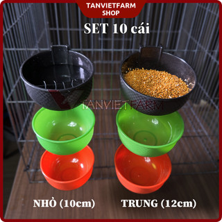  SET 10  GIÁ RẺ NHẤT  Gáo dừa nhựa mẫu mới cho gà ăn uống 