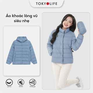 [CÓ MŨ] Áo khoác phao lông vũ NỮ siêu nhẹ tay dài bo mũ liền TOKYOLIFE 40000207/C9FEJ003N