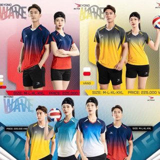 Bộ quần áo bóng chuyền cao cấp Beyono Wave chất vải co dãn 4 chiều thoáng mát, quần có túi
