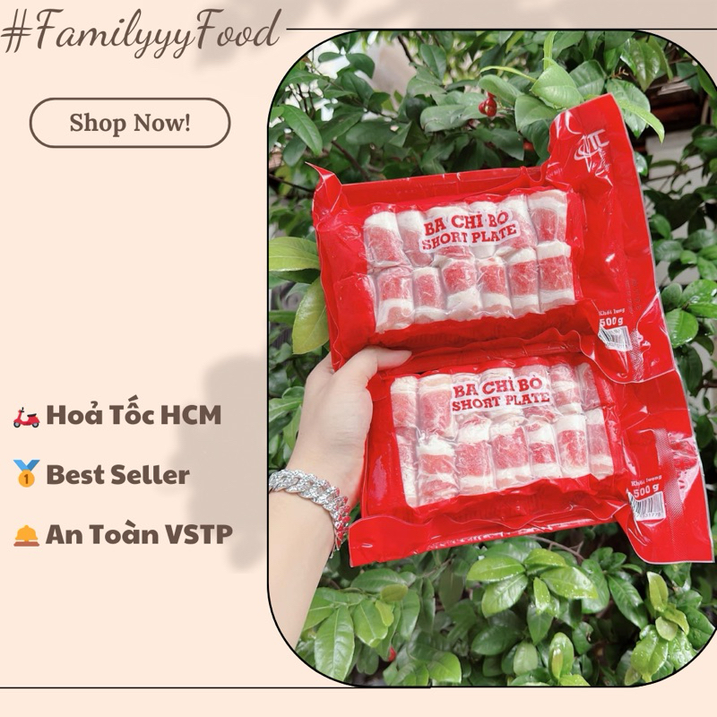 Ba Chỉ Bò Cuộn , Ba Chỉ Bò Lát , Bắp Bò Nhúng Lẩu 1kg,500gr - HOẢ TỐC HCM