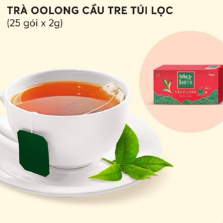 Trà Oolong Túi Lọc Cầu Tre Bao bì  Tết  - Hộp 25 gói