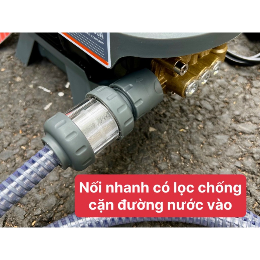 Máy rửa xe DEKTON DK-CWR2200A bản T12/2024 / 2200 W / Bản nâng cấp có Chống giật / Lọc Kép