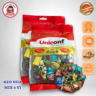 Kẹo Nga Mix 8 Vị, Socola Nga Uniconf Thơm Ngon, Hàng Nội Địa Nga, Nhập Khẩu Chính Hãng Gói 500g