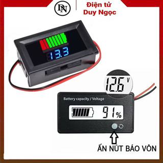 Đồng hồ đo dung lượng pin lithium 12-72V  cho xe điện, vôn kế báo pin cho ác quy, xe hơi