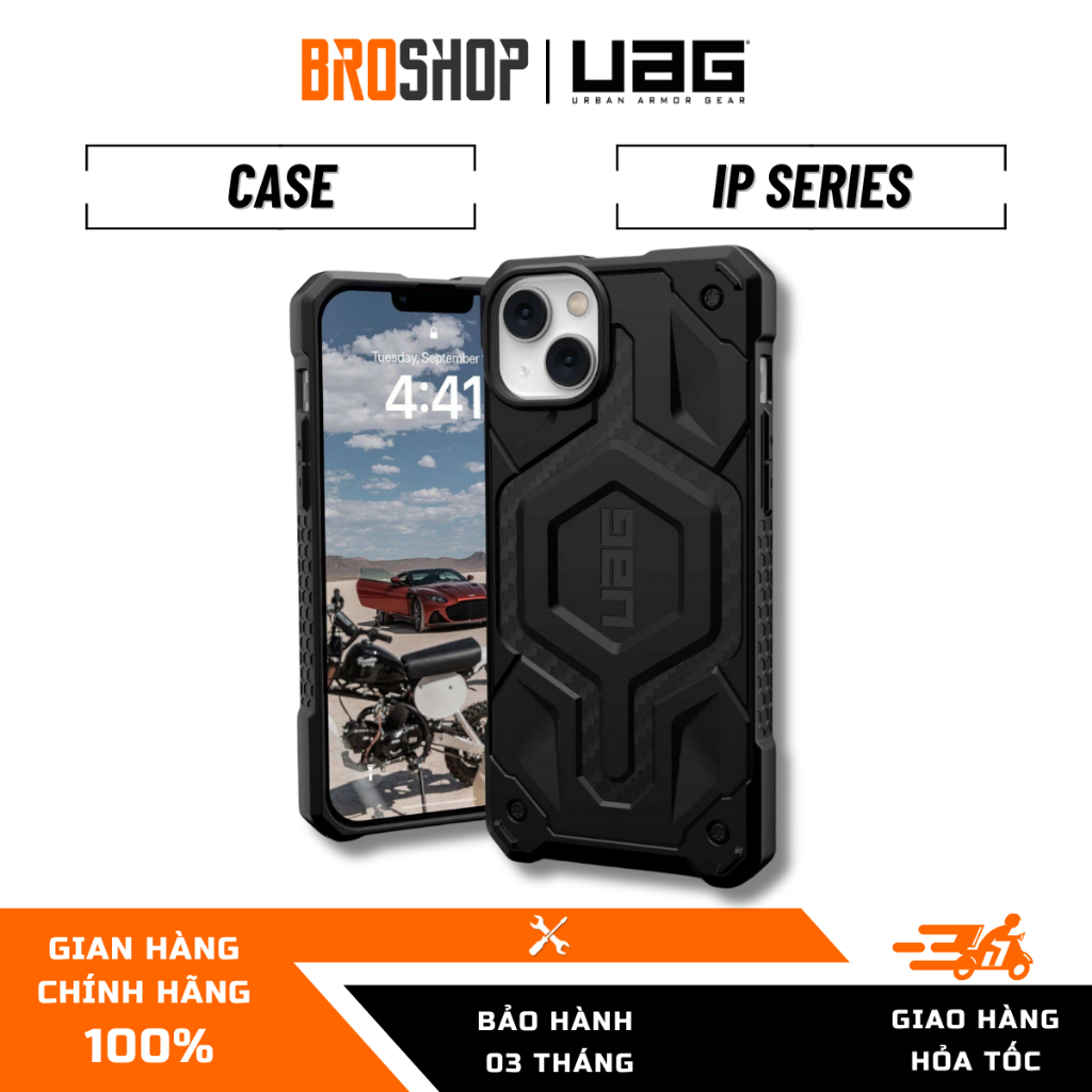 Ốp lưng UAG lPhone Monarch Carbon Fiber Có Magsafe